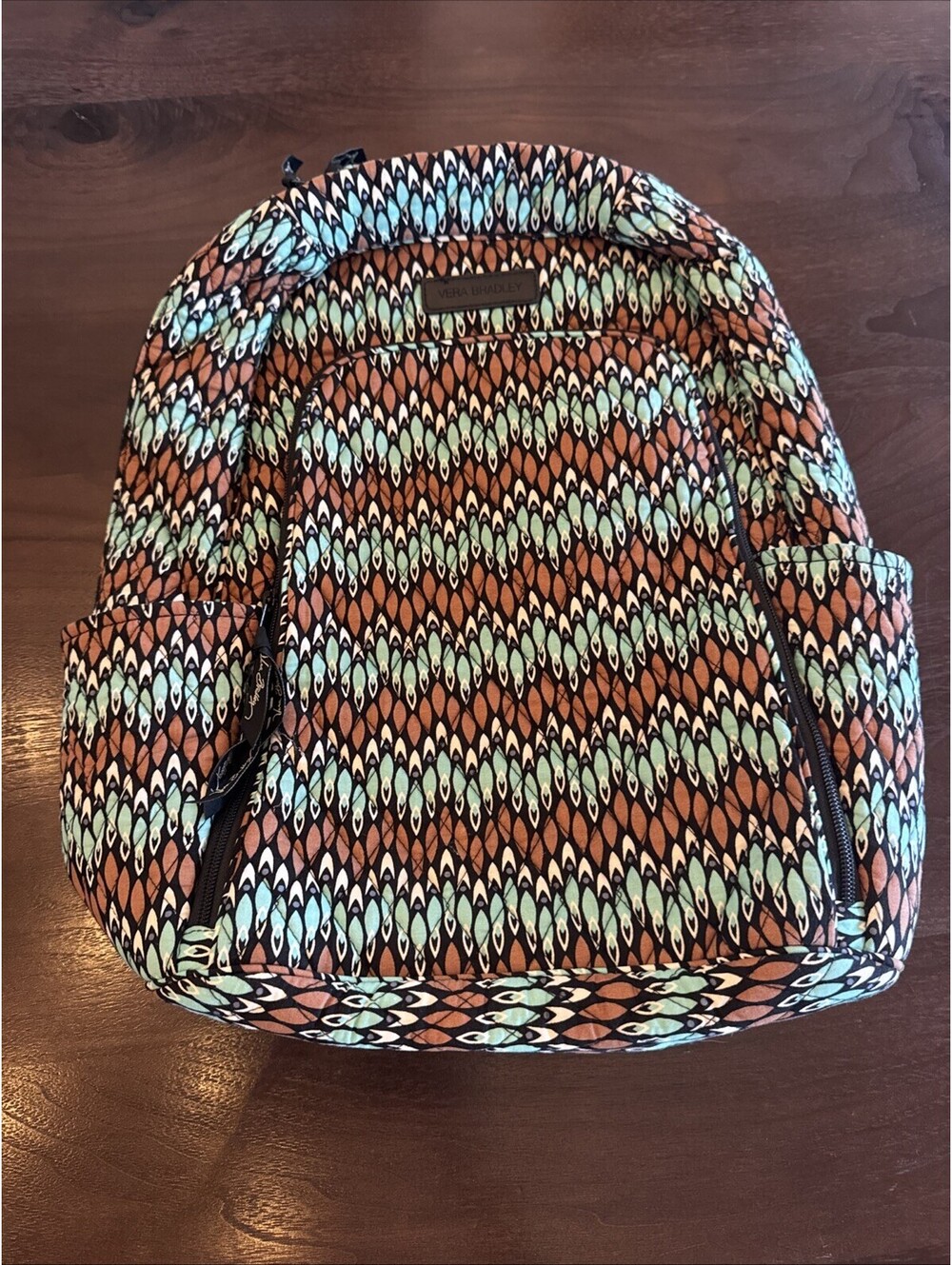 Vera Bradley Lighten Up Essential Backpack Bandana Swirl Pattern Computer Bag